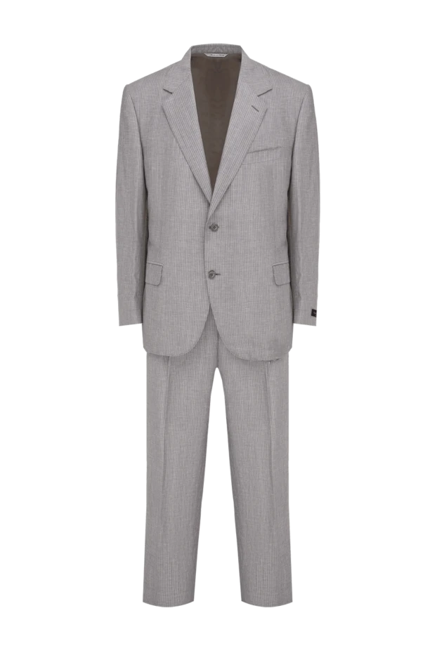 Canali man men's suit made of linen, wool and silk, gray buy with prices and photos 969367 - photo 1