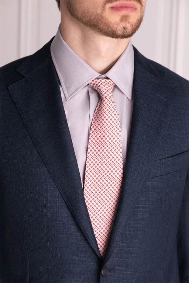 Canali man pink silk tie for men 969472 - photo 2