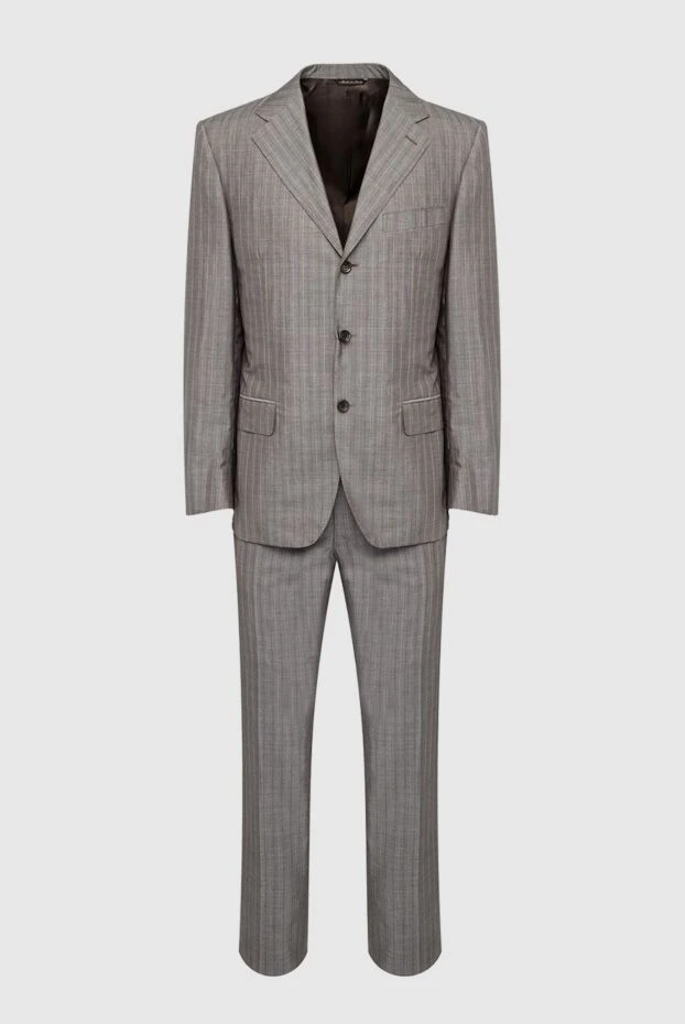 Canali мужские костюм мужской из шерсти и шёлка серый купить с ценами и фото 969583 - фото 1