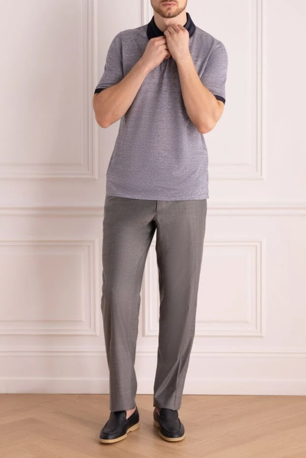 Canali мужские брюки из шерсти серые мужские купить с ценами и фото 969604 - фото 2