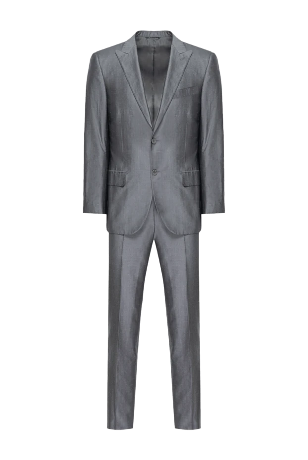 Canali мужские костюм мужской из шёлка серый купить с ценами и фото 978537 - фото 1