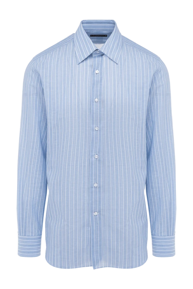 Canali мужские сорочка из хлопка голубая мужская купить с ценами и фото 979559 - фото 1