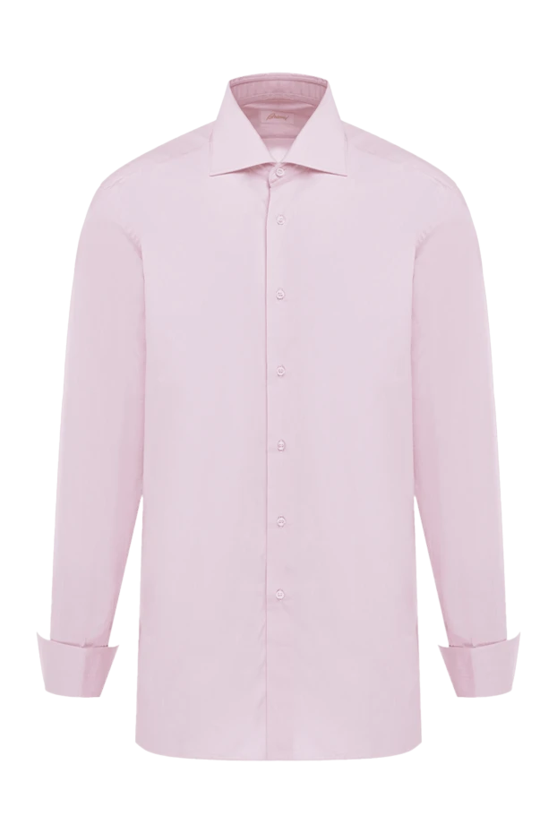 Brioni мужские сорочка из хлопка розовая мужская купить с ценами и фото 980008 - фото 1