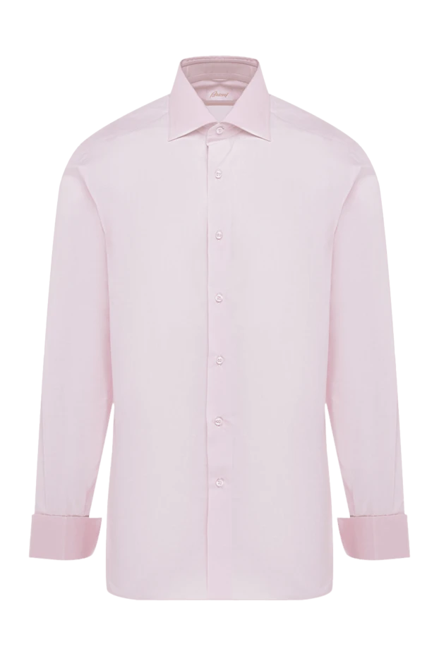 Brioni man pink cotton shirt for men buy with prices and photos 980013 - photo 1