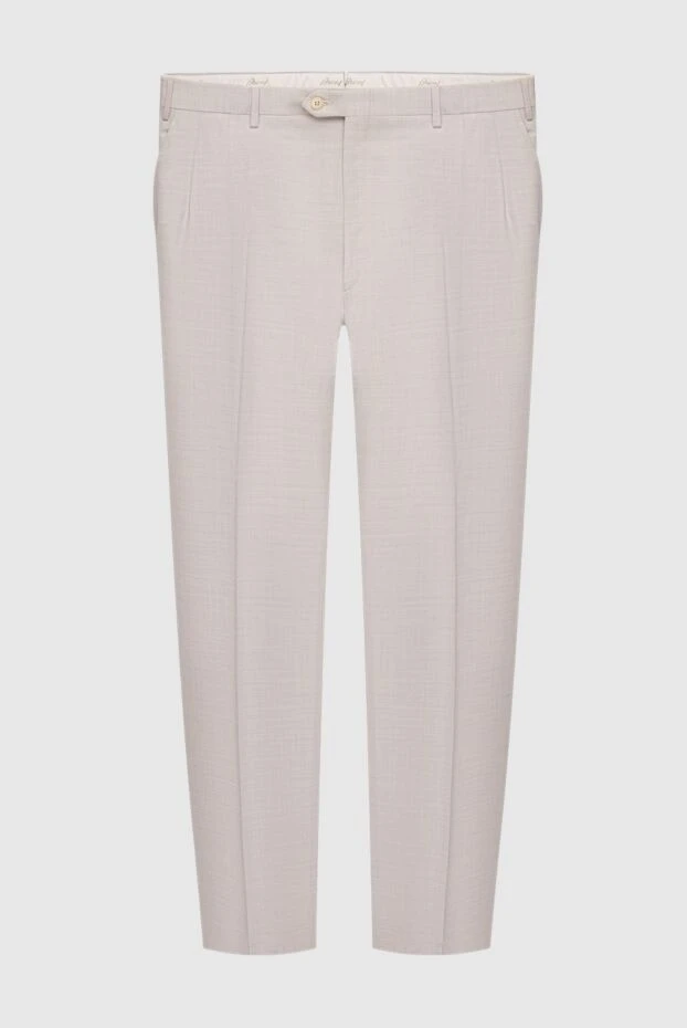 Brioni man men's beige wool trousers buy with prices and photos 980172 - photo 1