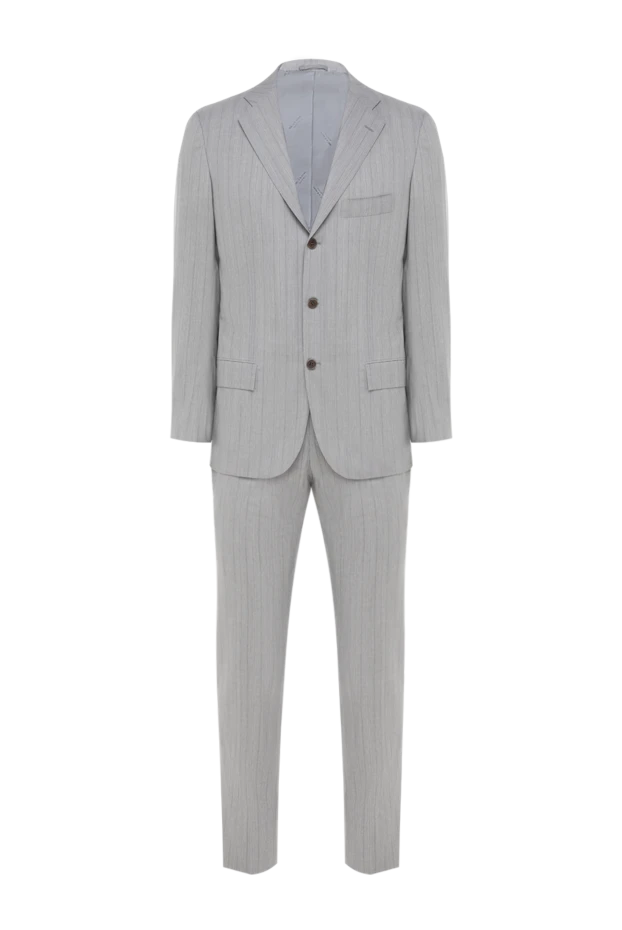 Kiton man men's wool suit, white buy with prices and photos 980276 - photo 1