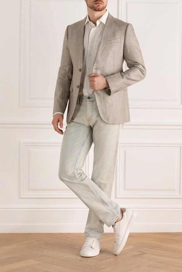 Armani мужские пиджак серый мужской купить с ценами и фото 980800 - фото 2