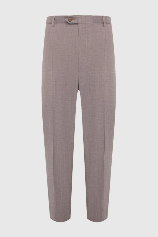 Brioni мужские брюки из шерсти бежевый мужские купить с ценами и фото 981251 - фото 1