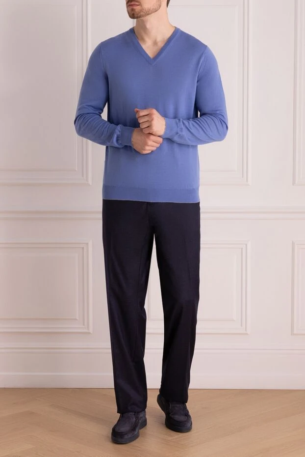 Svevo мужские джемпер из шерсти голубой мужской купить с ценами и фото 981994 - фото 2
