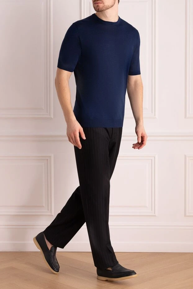 Isaia man black wool trousers for men buy with prices and photos 983204 - photo 2