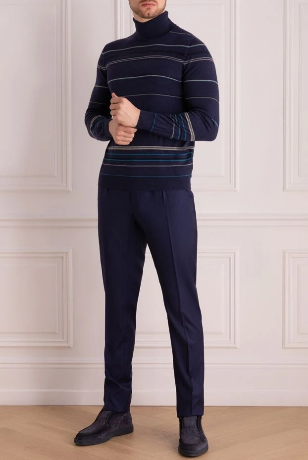 Svevo man golf men's cashmere and silk blue buy with prices and photos 983414 - photo 2