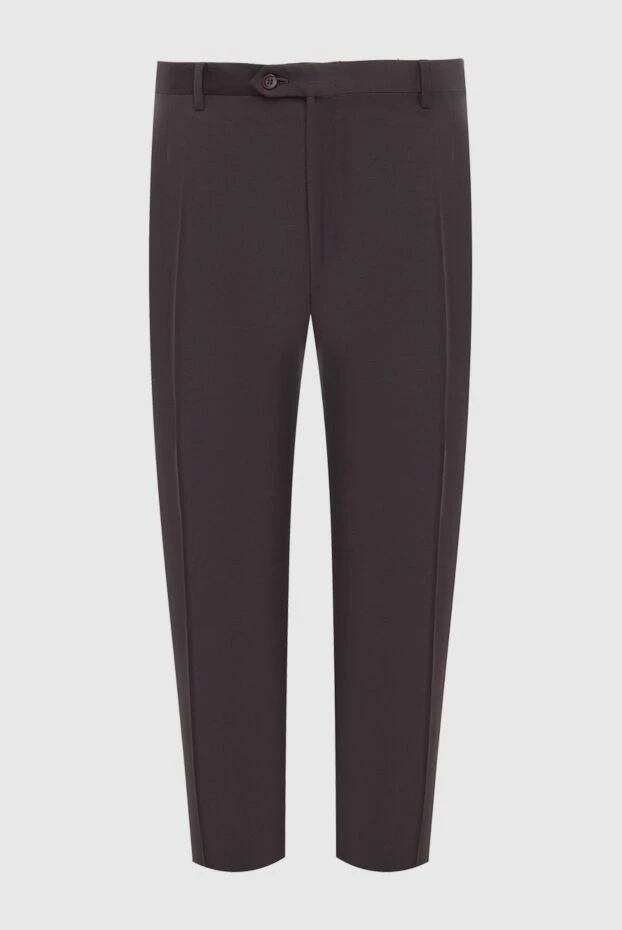 Brioni мужские брюки из шерсти серые мужские купить с ценами и фото 983640 - фото 1