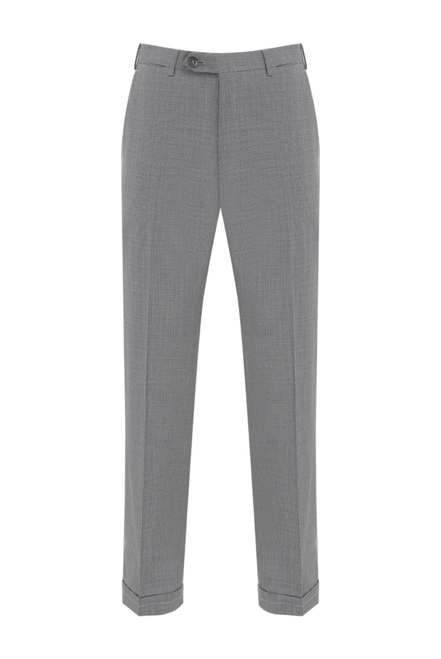 Brioni мужские брюки из шерсти серые мужские 984624 - фото 1