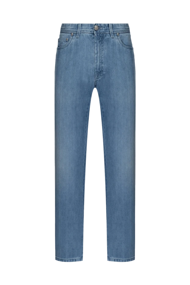 Brioni мужские джинсы из хлопка голубые мужские купить с ценами и фото 984639 - фото 1