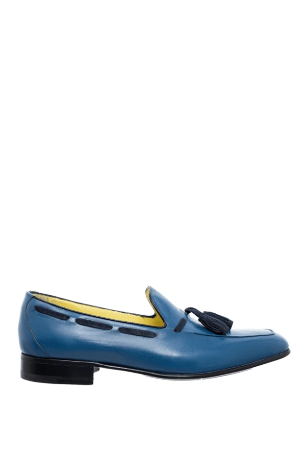 A.Testoni man blue leather loafers for men buy with prices and photos 984870 - photo 1