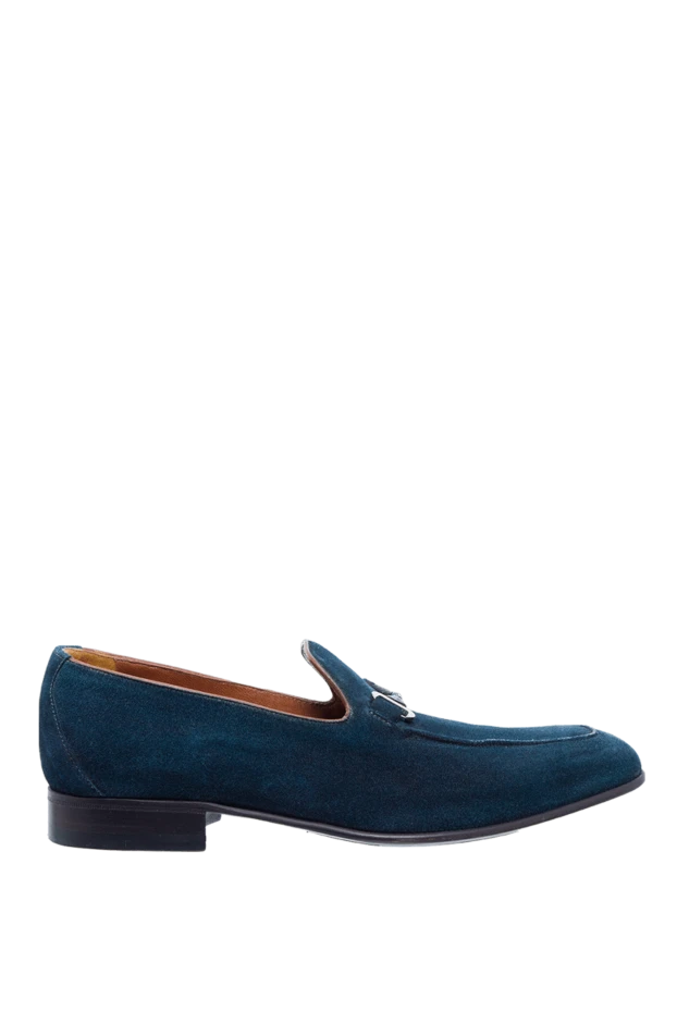 A.Testoni man blue suede loafers for men buy with prices and photos 984872 - photo 1
