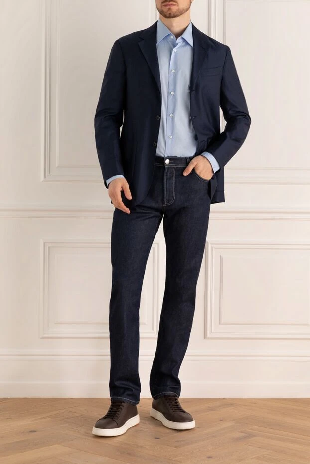 D`Avenza мужские пиджак из шерсти шелка черный мужской купить с ценами и фото 985002 - фото 2