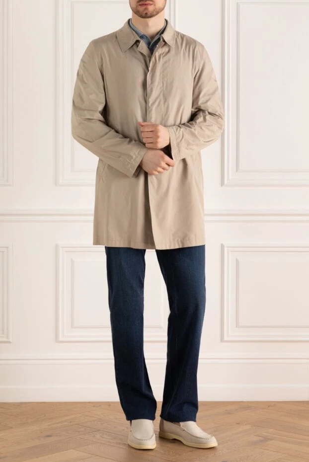 Herno мужские пальто из полиэстера бежевое мужское купить с ценами и фото 985086 - фото 2