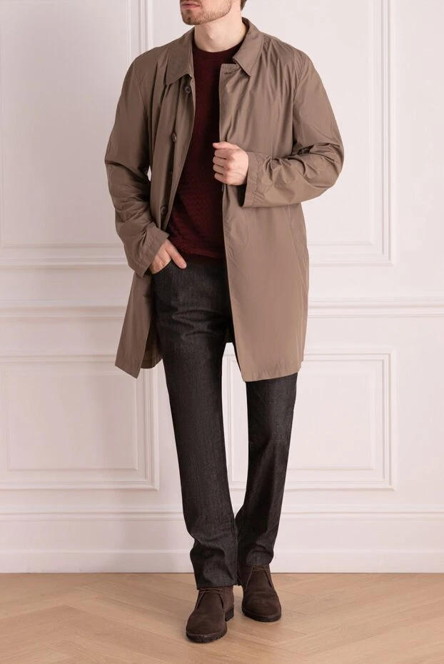 Herno мужские пальто из полиэстера бежевое мужское купить с ценами и фото 985090 - фото 2