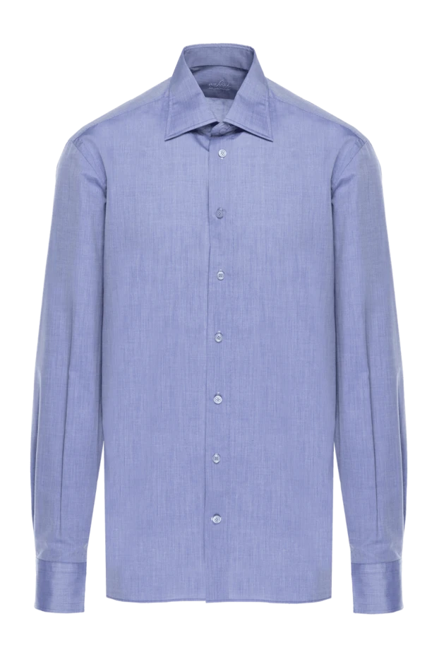 Van Laack man blue cotton shirt for men buy with prices and photos 985833 - photo 1