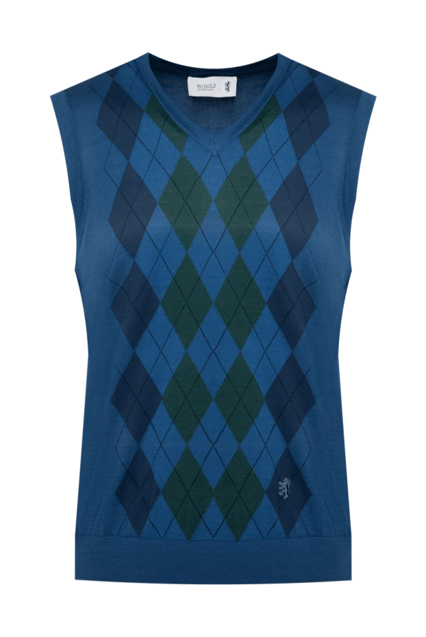 Pringle of Scotland man blue men's cotton vest buy with prices and photos 985947 - photo 1