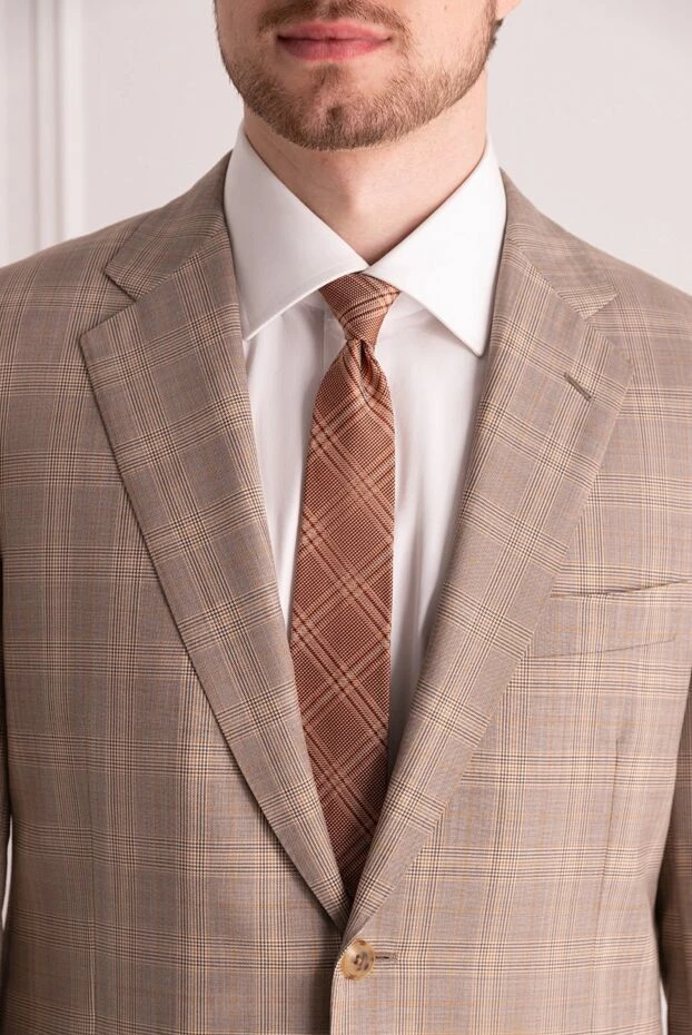 Gucci мужские галстук из шелка коричневый мужской купить с ценами и фото 985993 - фото 2