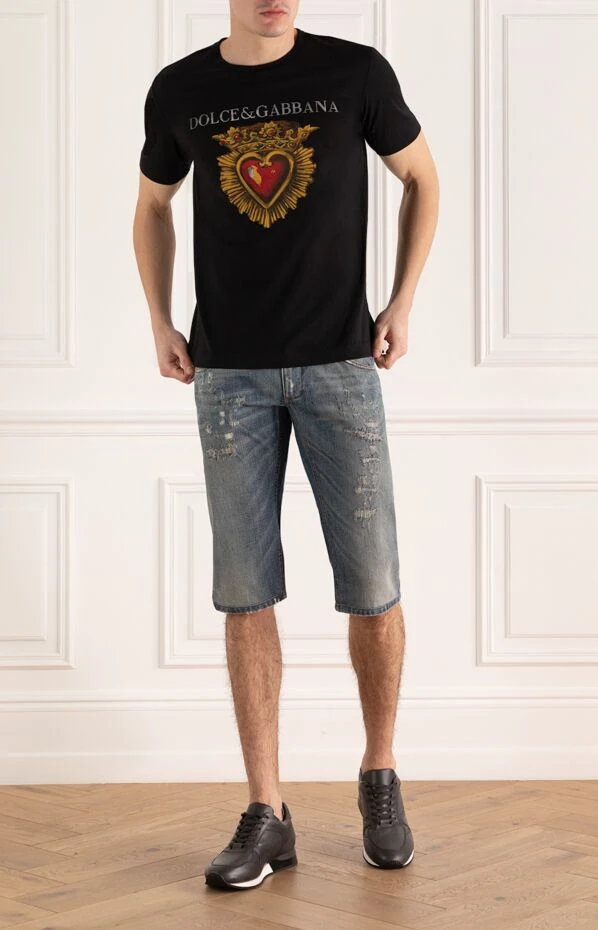Dolce & Gabbana чоловічі шорти з бавовни сірі чоловічі купити фото з цінами 986258 - фото 2
