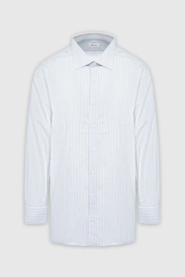 Brioni мужские сорочка из хлопка голубая мужская купить с ценами и фото 987052 - фото 1
