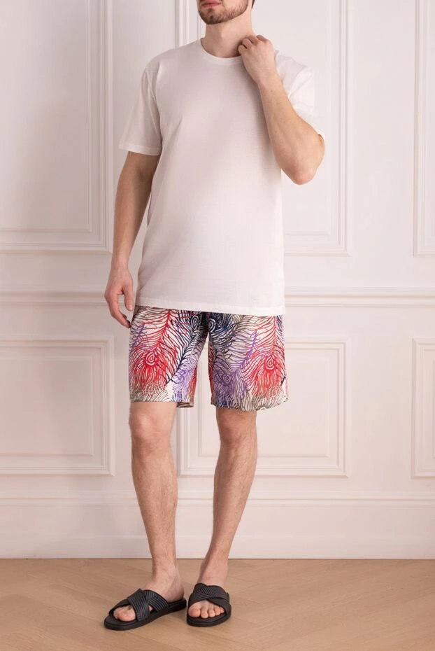 Vilebrequin чоловічі шорти пляжні з бавовни та поліаміду фіолетові чоловічі купити фото з цінами 990660 - фото 2