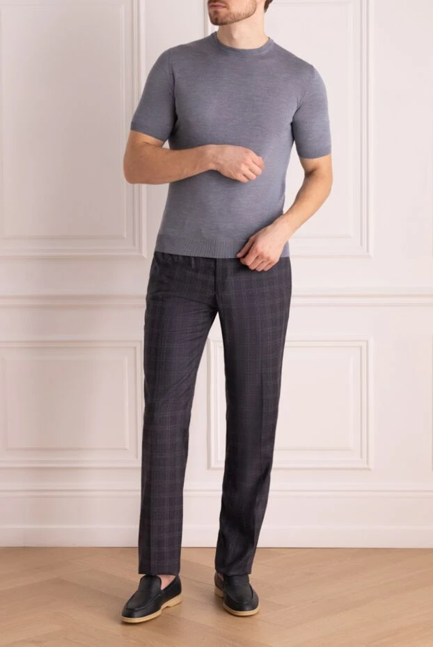 Bilancioni мужские брюки из шерсти серые мужские купить с ценами и фото 990830 - фото 2