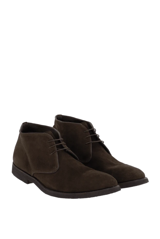 Andrea Ventura черевики з коричневої замші з мінімалістичним кроєм 990873 - фото 3