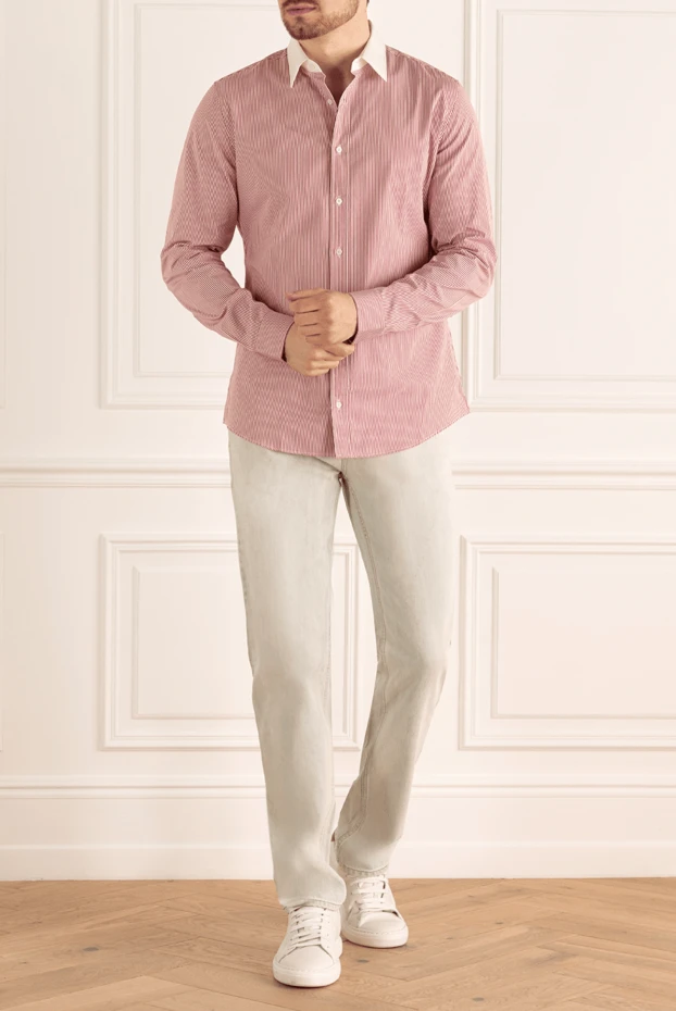 Gucci мужские сорочка из хлопка розовая мужская купить с ценами и фото 991297 - фото 2