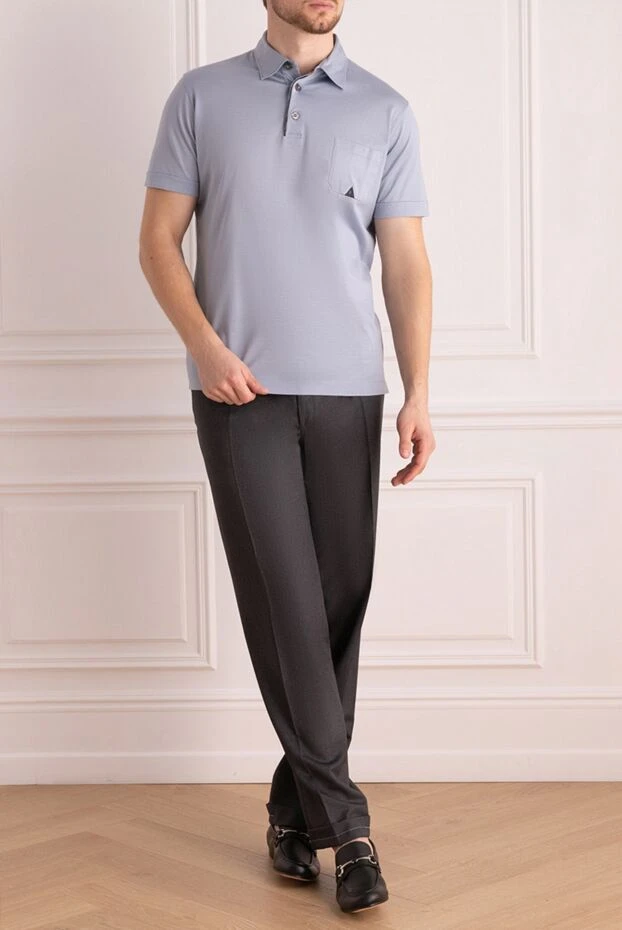 Brioni чоловічі штани з вовни та шовку сірі чоловічі купити фото з цінами 991568 - фото 2