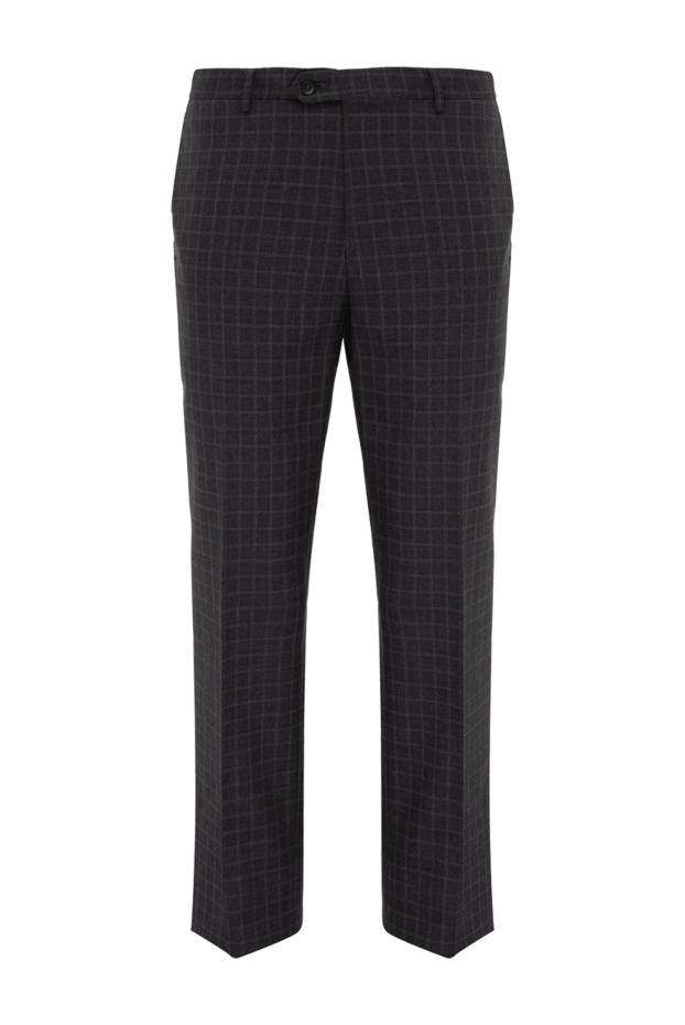 Brioni мужские брюки из шерсти серые мужские купить с ценами и фото 991575 - фото 1