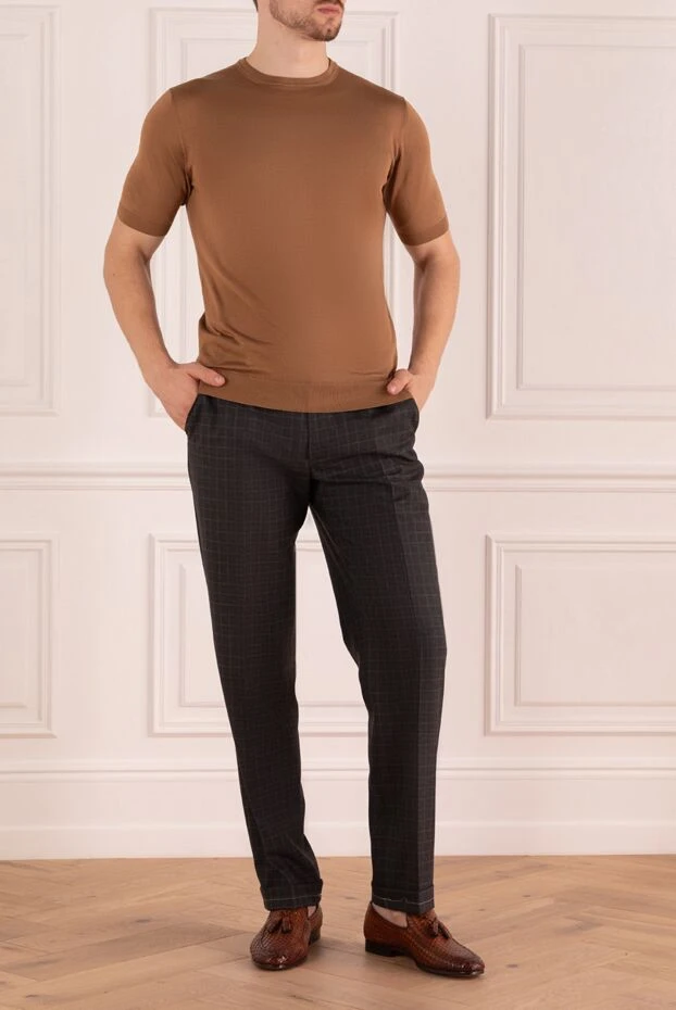 Brioni чоловічі штани із вовни сірі чоловічі купити фото з цінами 991575 - фото 2