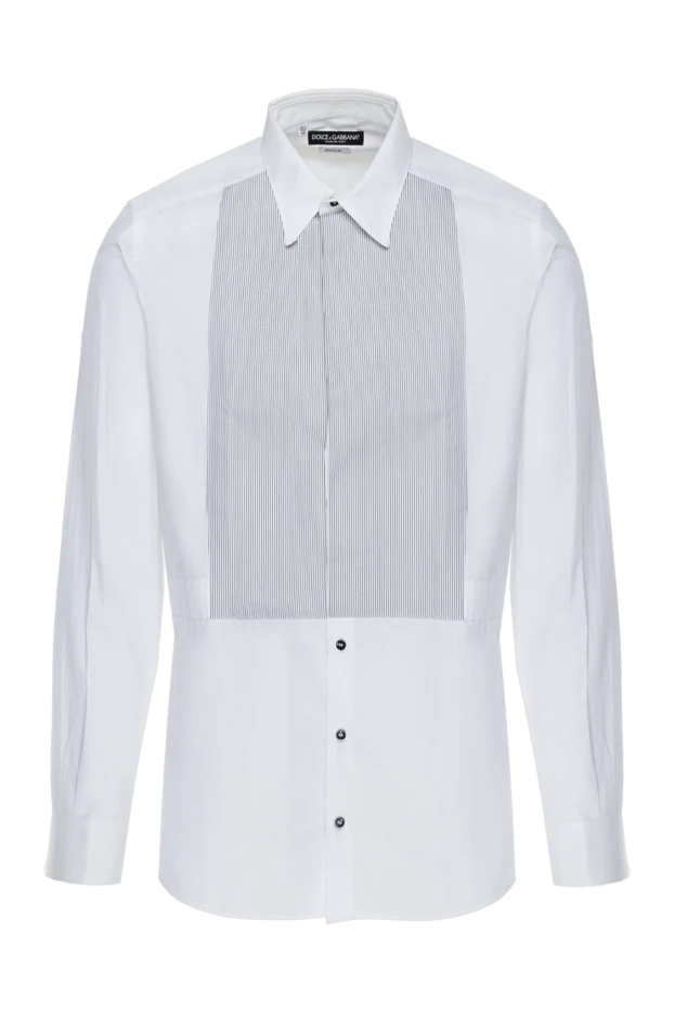 Dolce & Gabbana мужские сорочка из хлопка белая мужская купить с ценами и фото 991994 - фото 1