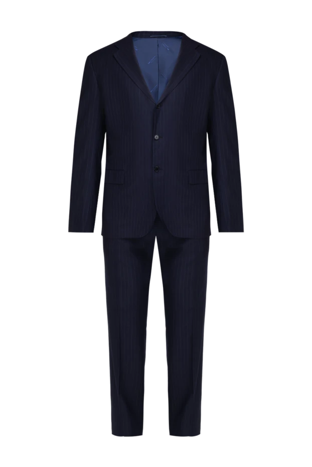 Kiton костюм чоловічий з вовни синій 992024 - фото 1