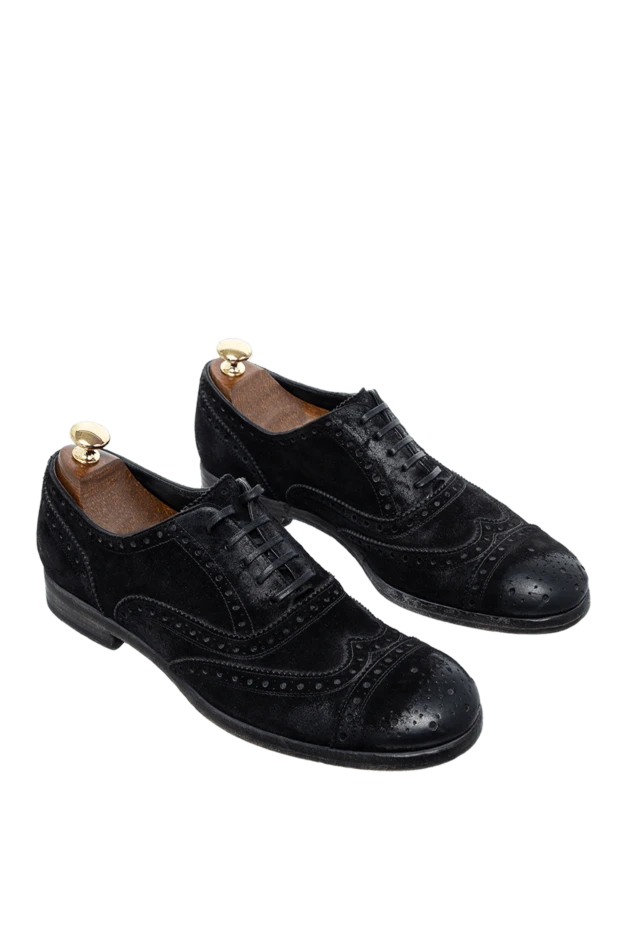 Dolce & Gabbana чоловічі оксфорди замшеві чорні з візерунком. 992166 - фото 3