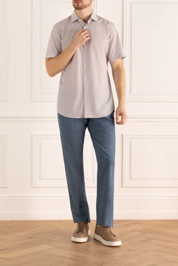 Canali чоловічі рубашка з бавовни сіра чоловіча купити фото з цінами 992419 - фото 2