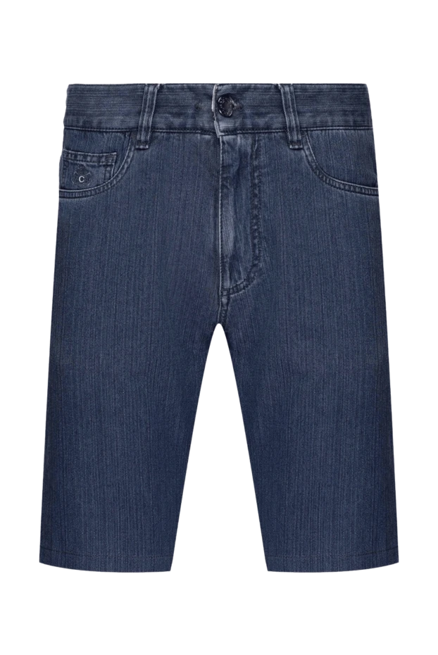 Canali мужские шорты из хлопка и кашемира синие мужские купить с ценами и фото 992429 - фото 1
