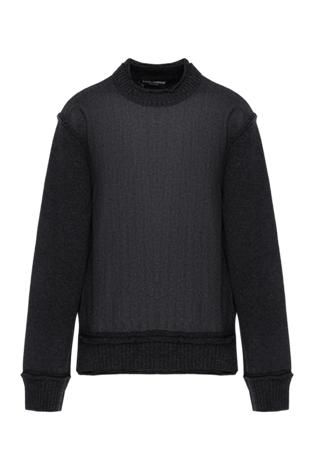 Dolce & Gabbana man men's jumper with a high stand-up collar made of wool and acrylic, black buy with prices and photos 992599 - photo 1