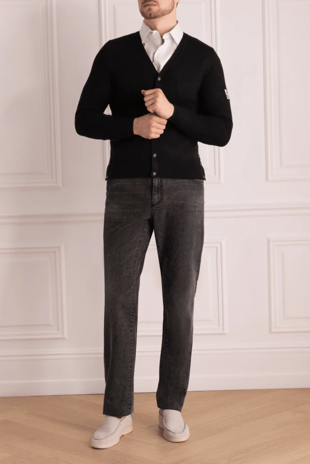Moncler man men's wool cardigan black buy with prices and photos 993360 - photo 2