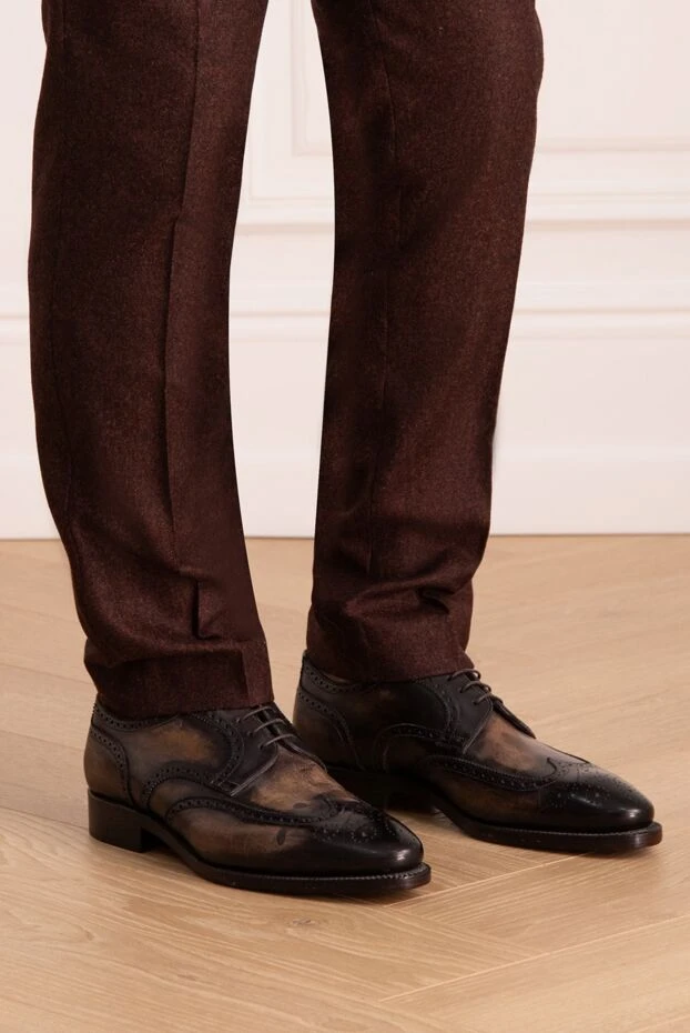 Branchini мужские туфли мужские из кожи коричневые купить с ценами и фото 993382 - фото 2