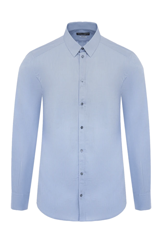 Dolce & Gabbana сорочка з бавовни блакитна чоловіча 994806 - фото 1