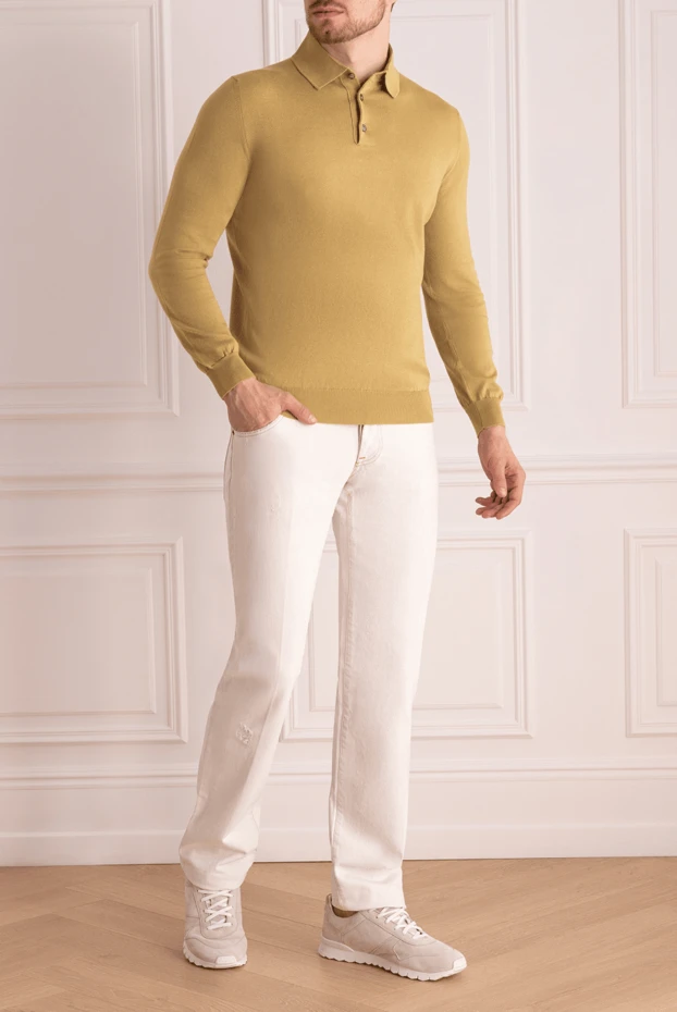 Dolce & Gabbana мужские джинсы из хлопка белые мужские купить с ценами и фото 994968 - фото 2