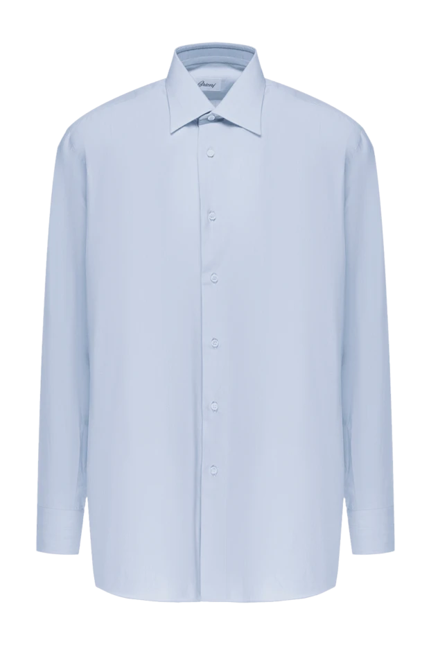 Brioni мужские сорочка из хлопка голубая мужская купить с ценами и фото 995144 - фото 1