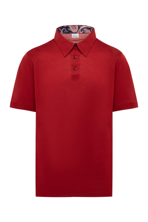 Brioni man cotton long sleeve polo red for men buy with prices and photos 995168 - photo 1