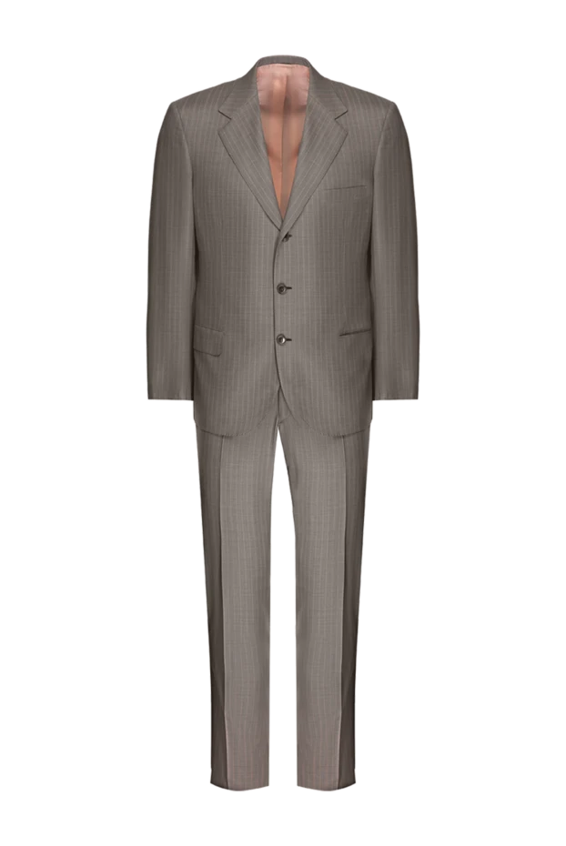 Brioni костюм мужской из шерсти бежевый 995183 - фото 1