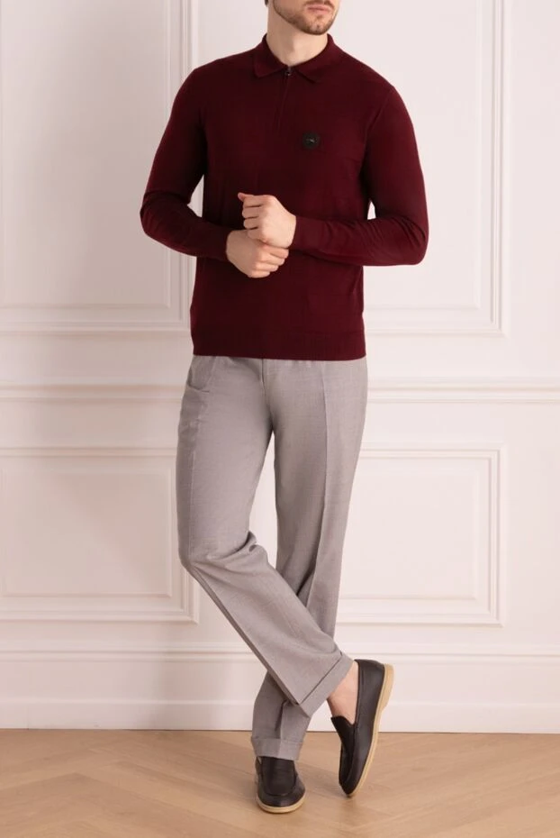 Brioni мужские брюки из шерсти серые мужские купить с ценами и фото 995327 - фото 2