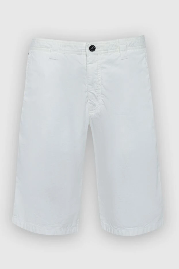 Armani чоловічі шорти з бавовни та еластану білі чоловічі купити фото з цінами 995465 - фото 1